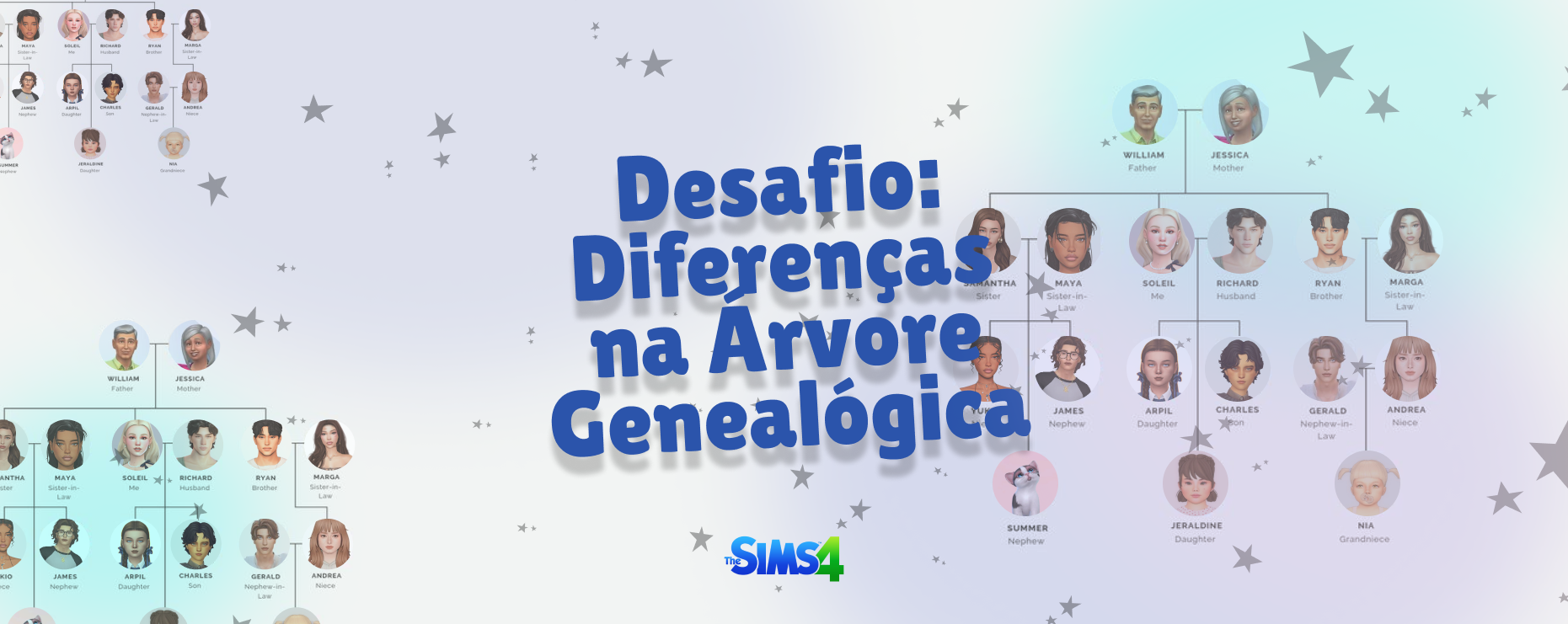 Desafio das Diferenças na Árvore Genealógica 1.0 no The sims 4