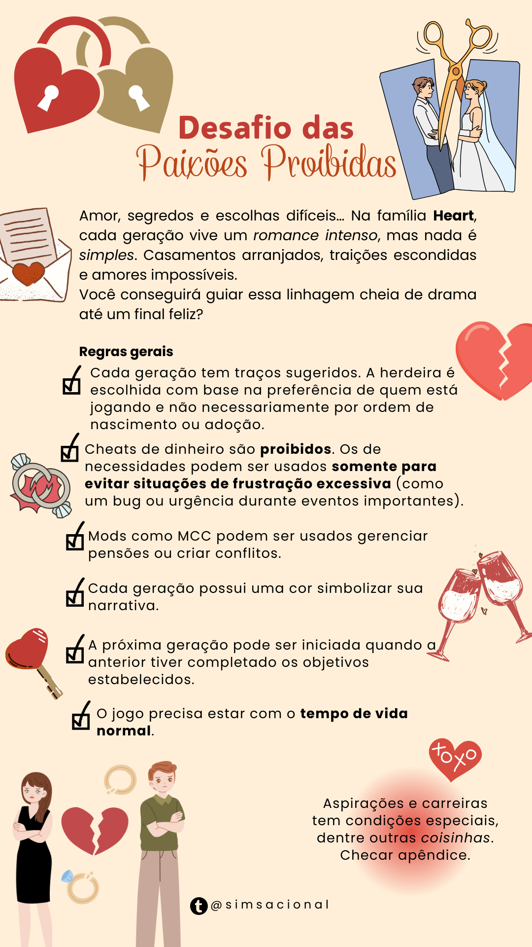 Desafio das Paixões Proibidas no The sims 4